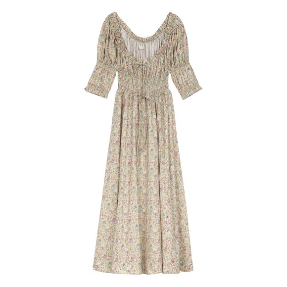 Doen ISCHIA DRESS -- CHRYSANTHEMUM SKY FLORAL - Picture 2 of 11